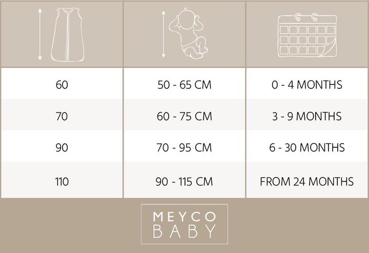 Produktbild Meyco Baby Rib Mini Spot Babyschlafsack mit Ärmeln - toffee melange - 70cm (70 cm)