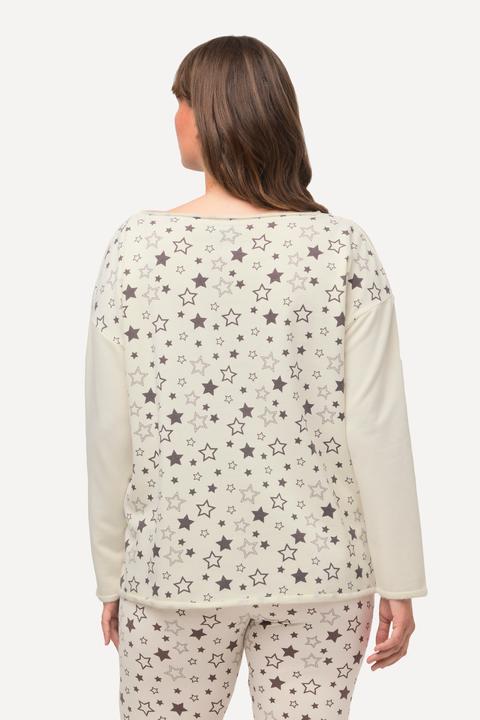 Image du produit Ulla Popken Pull en molleton oversize à col rond et manches longues (54)