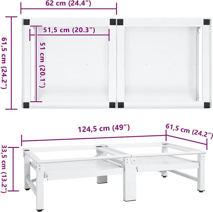 Image du produit vidaXL Waschmaschinensockel