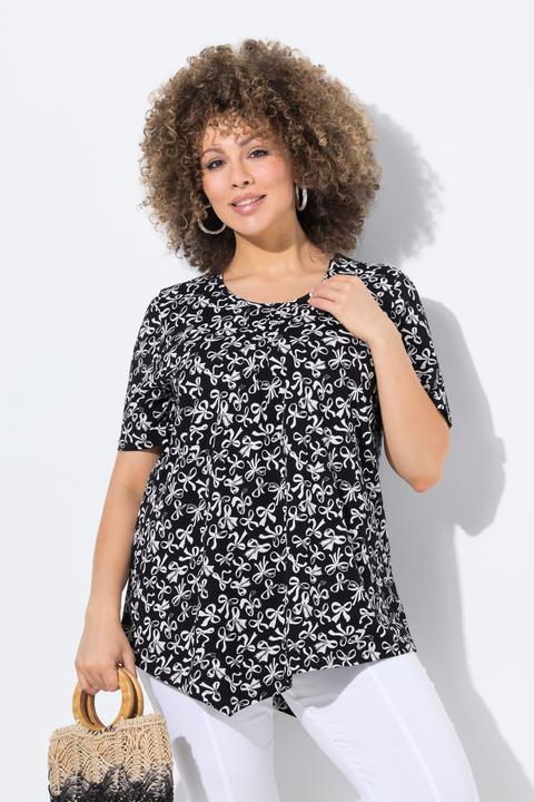 Produktbild Ulla Popken T-Shirt, Schleifen, Biesen, A-Linie, Rundhals, Halbarm (42, 44)