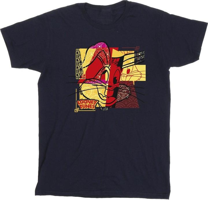 Actual product image Looney Tunes Mens Bugs Bunny Rabbit New Year T-Shirt (4XL)