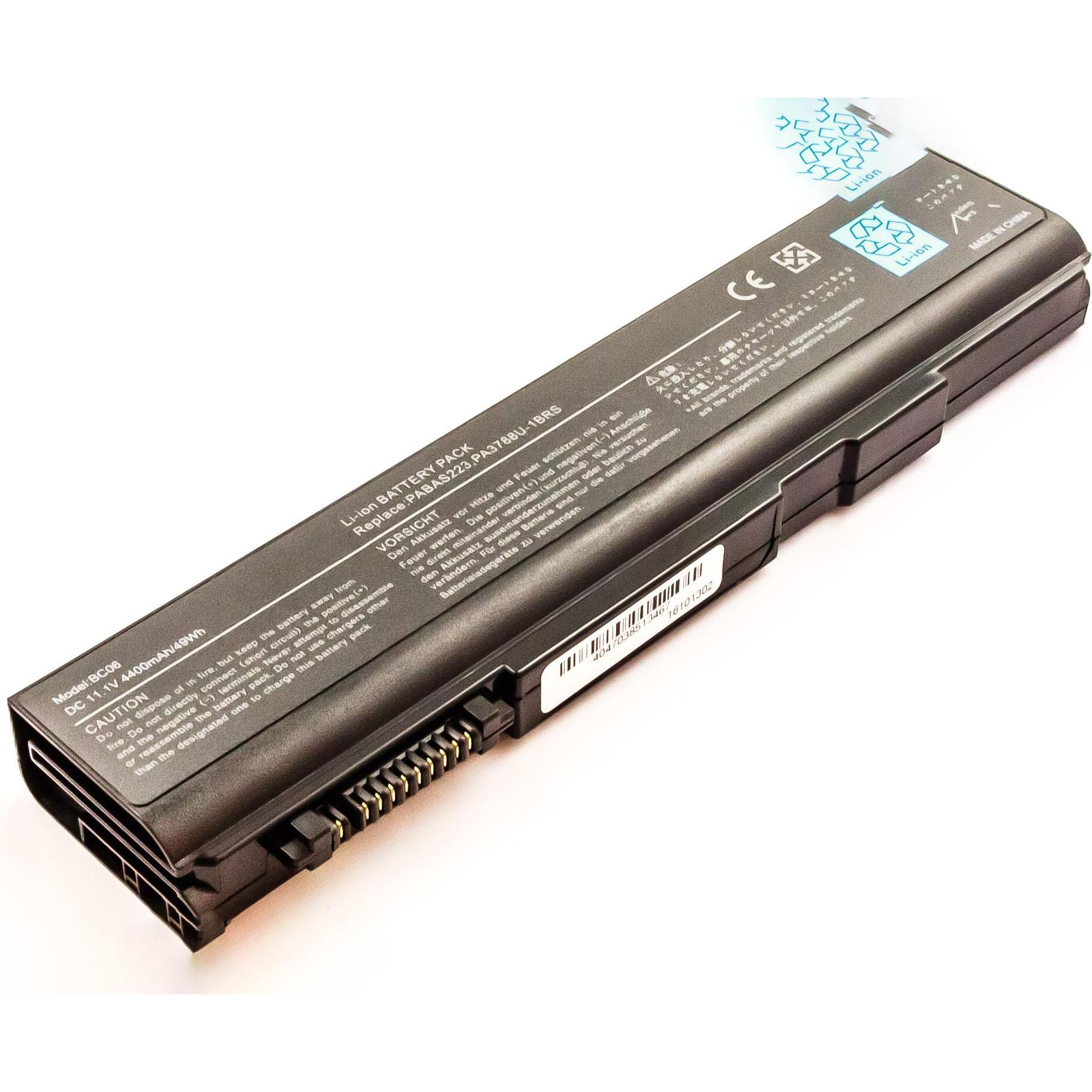 AGI 12777 - Akku - Toshiba (4400 mAh), Notebook Akku, Schwarz