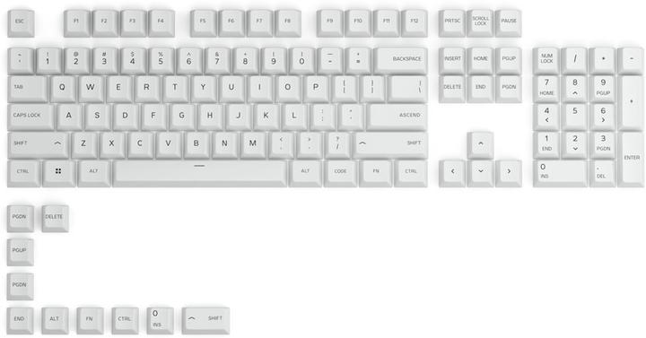 Glorious PC Gaming Race GPBT Keycaps - 115 PBT Tastenkappen, ISO, NO-Layout