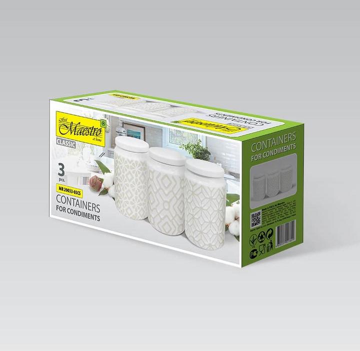 Actual product image Maestro 3 CERAMIC COFFEE, TEA AND SUGAR SET MR-20033-03CS