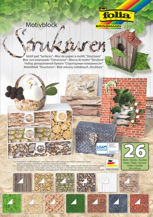 Image du produit Folia Structures des blocs de motifs (400 g/m², 26x)