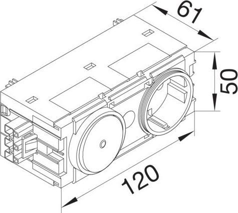 Actual product image Hager TEH GS11009011 Socket/switch Wago C-profile gschw