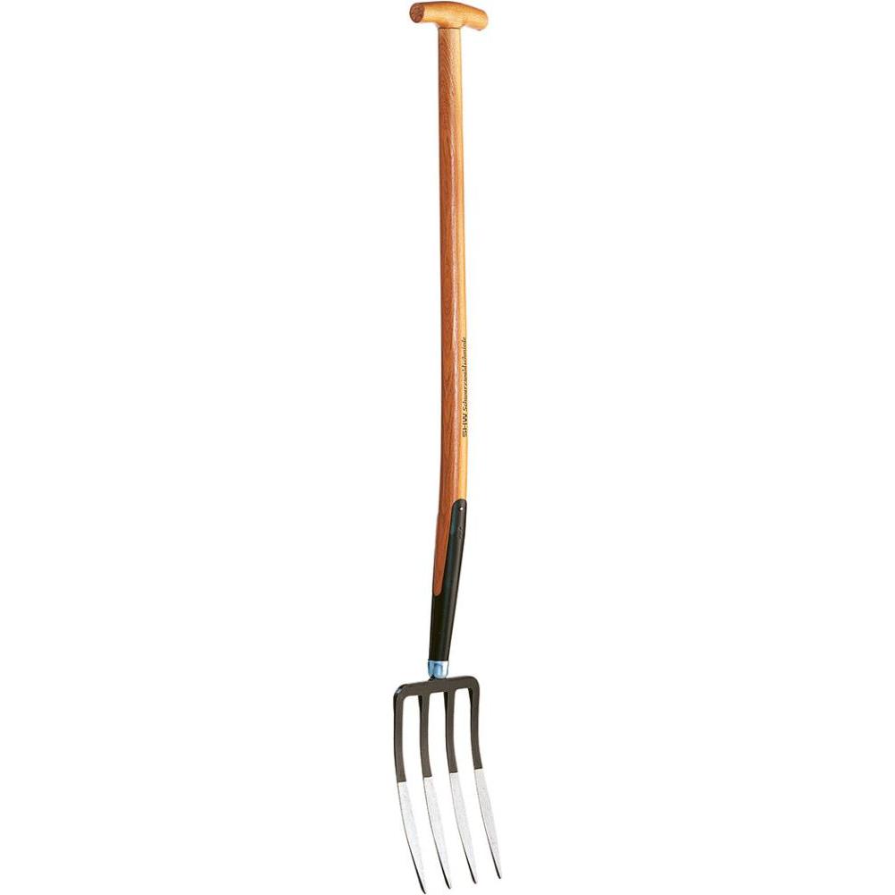 Magni, Gartenhandwerkzeug, REX Spatengabel mit Stiel (1/3 Silber, 2/3 Schwarz lackiert * Zum schonenden Umgraben und Ums...