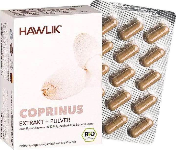 Immagine prodotto Hawlik Capsula di estratto e polvere di Coprinus (60 pz., Pillole, 56 g)