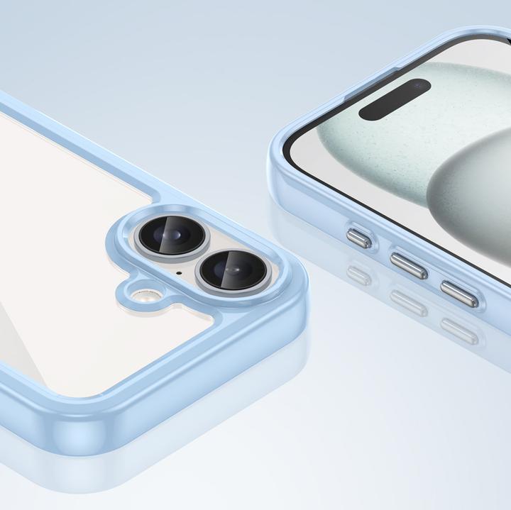 Produktbild Hurtel Outer Space Case with Gel Frame for iPhone 16 - Blue (Apple iPhone 16)