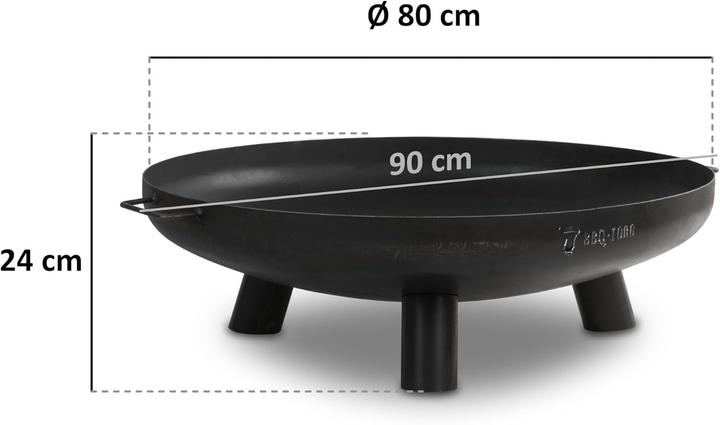 Immagine prodotto BBQ-Toro Feuerschale mit Standbeinen und Griffen