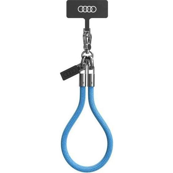Audi smycz uniwersalna per telefoni 28cm 8mm niebieski/blu AU-HSL8-R8/D1-BE, Cordino per smartphone, Blu