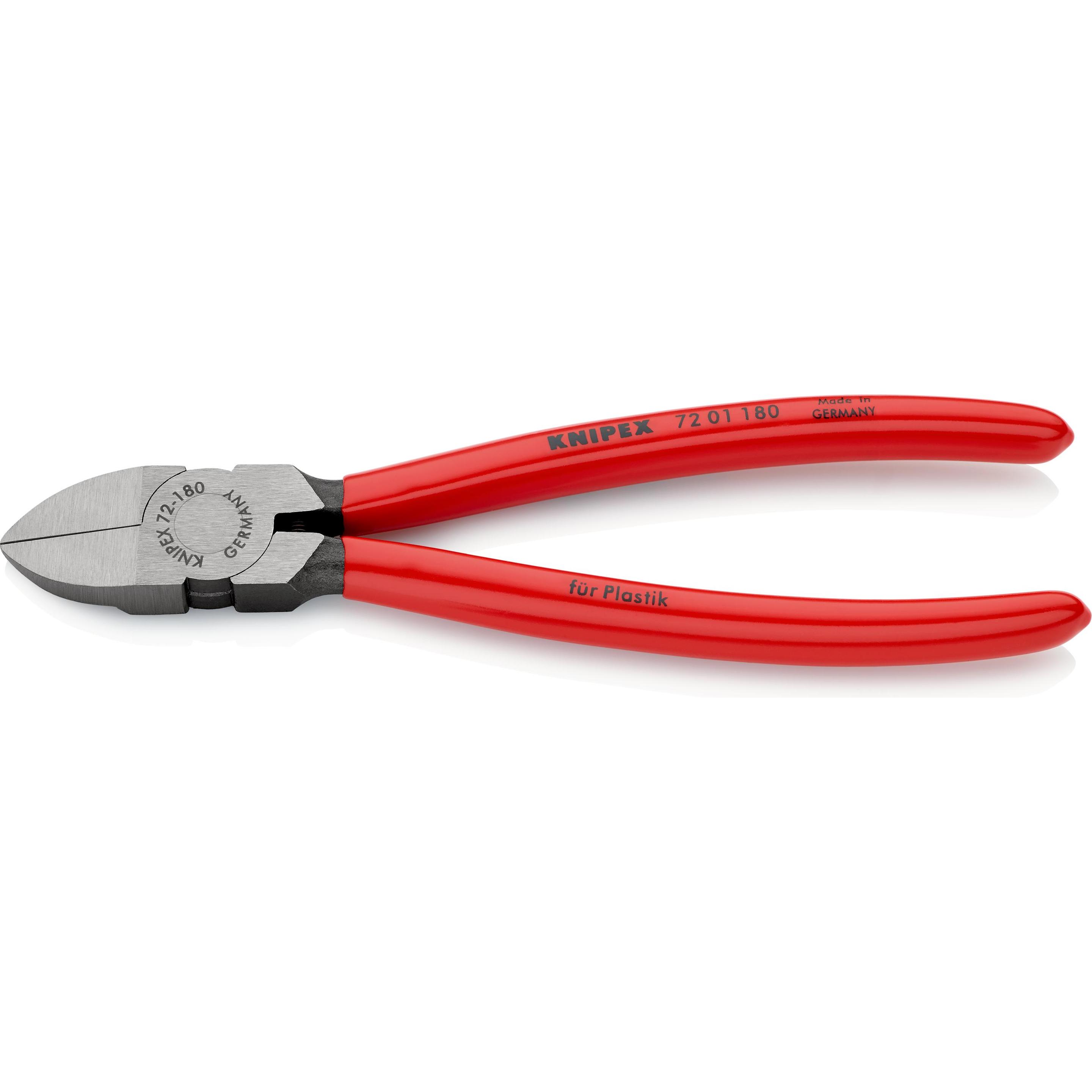 Knipex, Bolzenschneider + Seitenschneider, Seitenschneider für Kunststoff (180 mm)