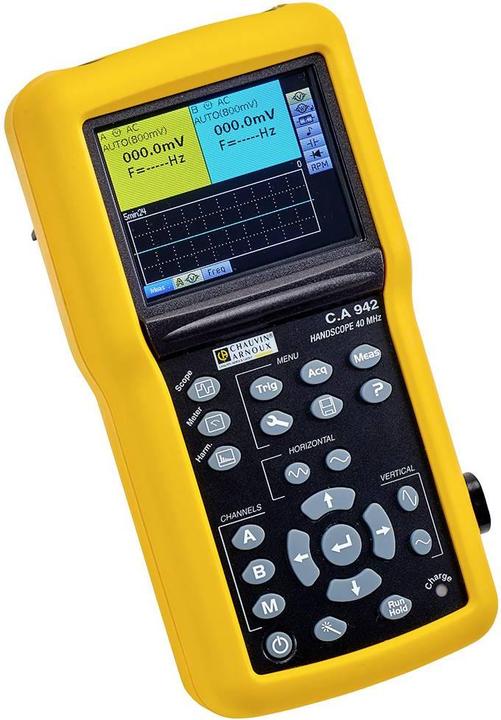 Actual product image Chauvin Arnoux C.A 942 Hand-held Oscilloscope (Scope-Meter) 40MHz 2-channel 2 GSa/s 2.5 kpts 8 Bit Hand-held (CAT III 600V)