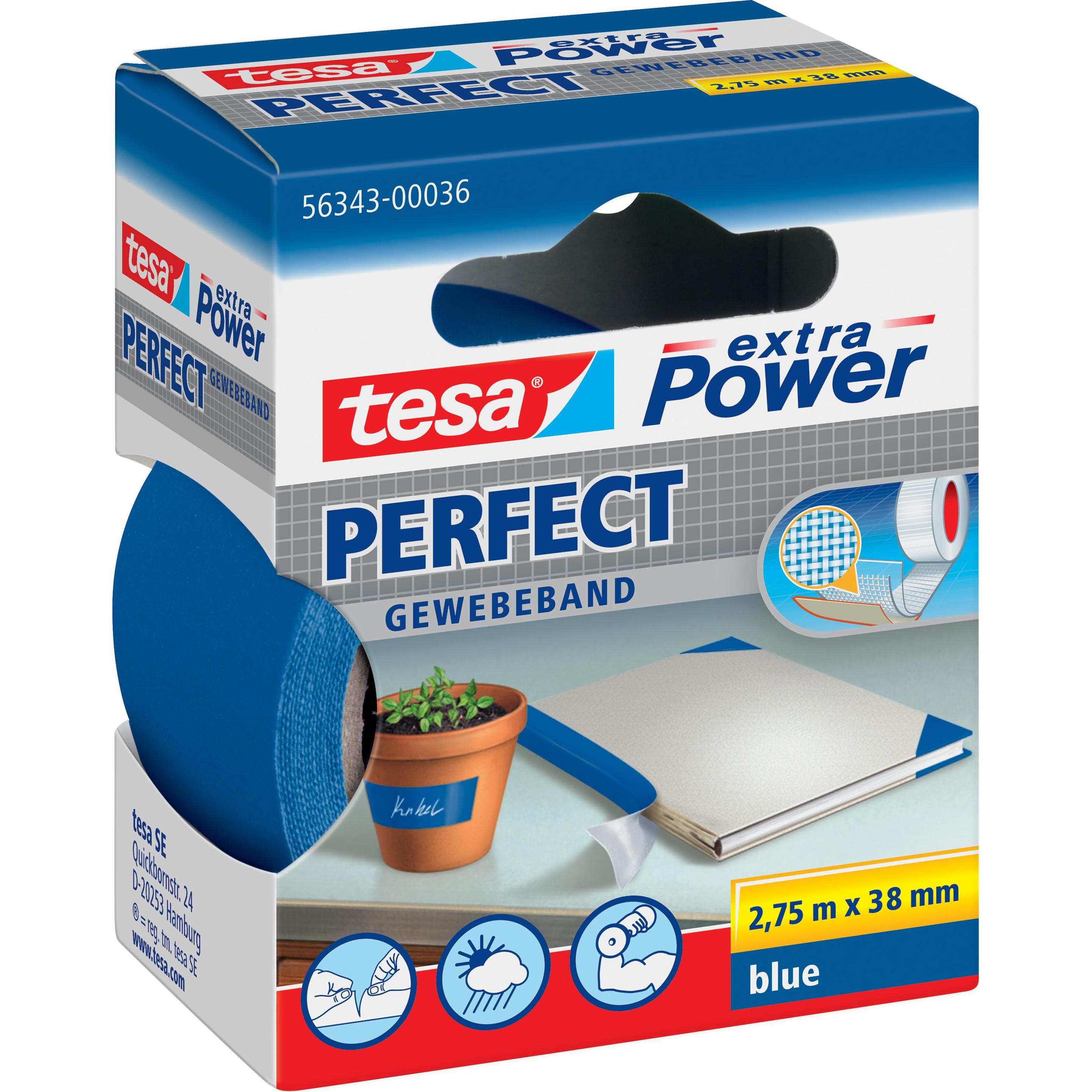 Thumbnail - tesa, Klebeband, EXTRA POWER PERFECT Gewebeband, gewebeverstärktes Ductape (38 mm)