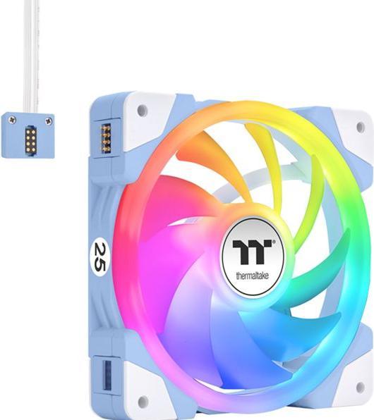 Actual product image Thermaltake Lot De 3 Ventilateurs De Boitier Swafan Ex Sync - 12cm (Bleu) (120 mm, 3 x)