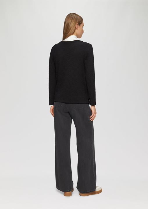 Produktbild S.Oliver Sweatshirt Strukturiertes Sweatshirt mit Rundhalsausschnitt (42)