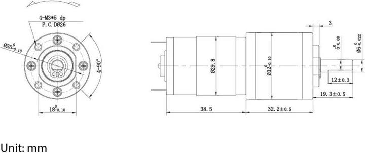 Productafbeelding Tru Components Gleichstrom-Getriebemotor TC-NPG120605 TC-13609496 12 V/DC 1.0 A