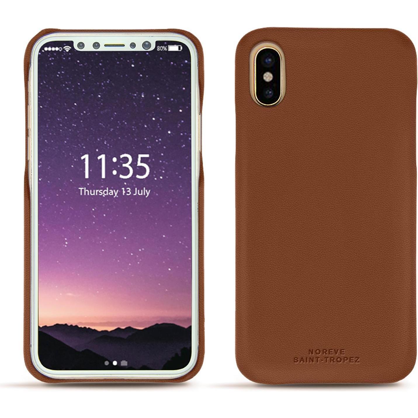 Thumbnail - Noreve Lederschutzhülle (Apple iPhone XS), Smartphone Hülle, Braun