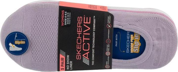 Skechers 5-pack of microfibre inner socks, purple (5-pack, 36 - 40)