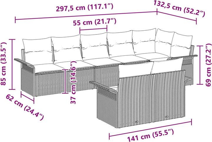 Produktbild vidaXL Gartensofa-set