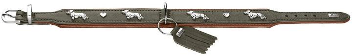 Image du produit Hunter Collier Teckel München 37/XS-S, cuir de boeuf, vert/cognac (Chien, Général)