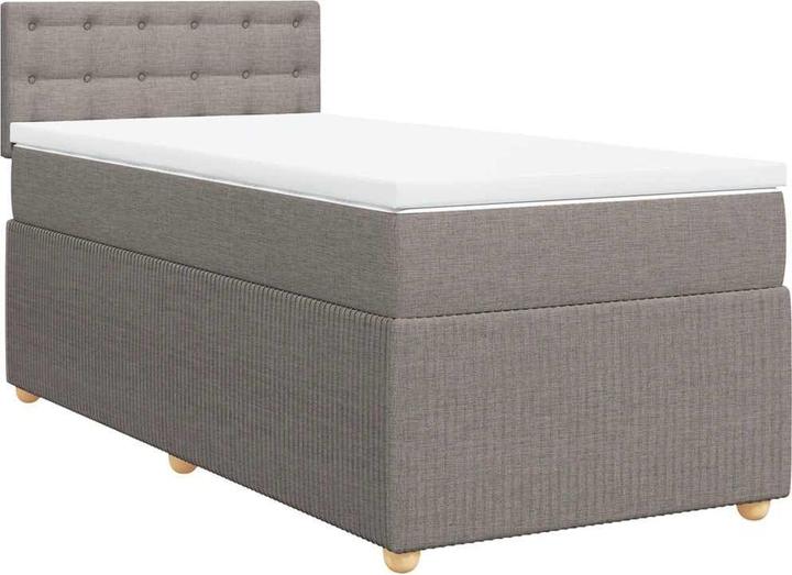 Produktbild vidaXL Bo x springbett mit Matratze 90 x 190 cm Stoff (90 x 190 cm)