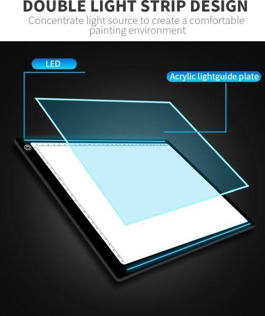 Actual product image MU Classic LED Leuchttisch dimmbar mit USB-C & Magnetfunktion (35 x 23.50 cm)