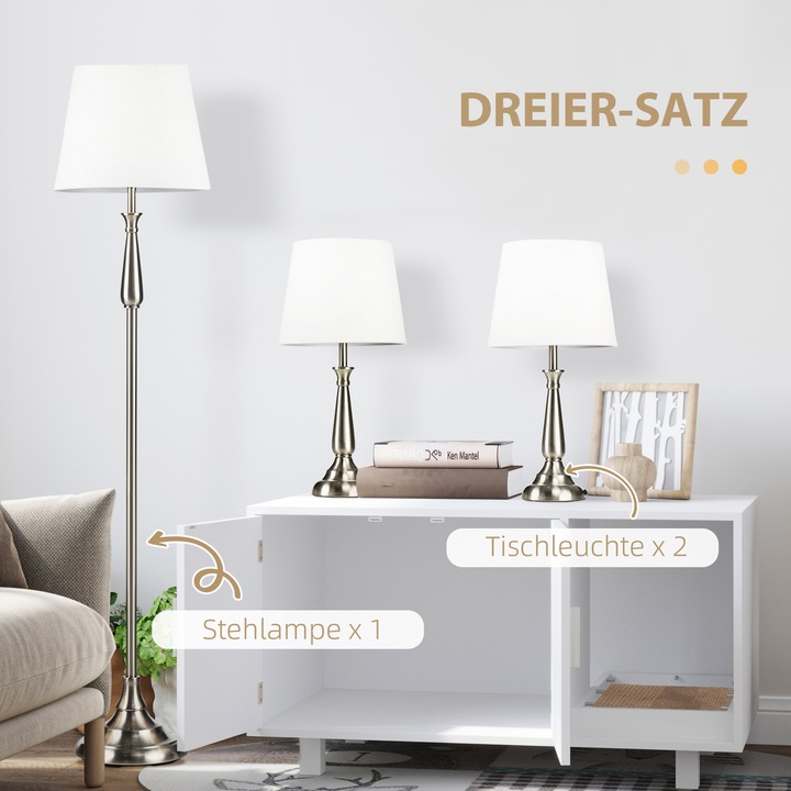 Produktbild Homcom Stehlampen-Set mit E37 Fassung (E27)