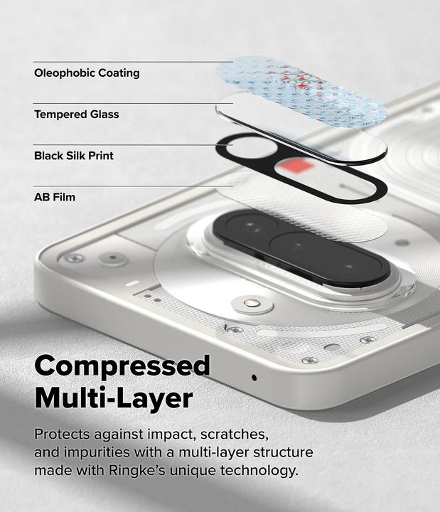 Actual product image Ringke - Camera Full Cover Glass (2 pack) - Nothing Phone (3a) - Clear (2 pcs., Nothing Phone (3a))