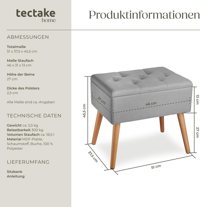 Image du produit tectake Ranya (51 cm)