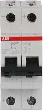 Produktbild ABB SicherungsautomatS202MT-C1UCC-Char. 10kA 1A 2P 2CDS272065R0014