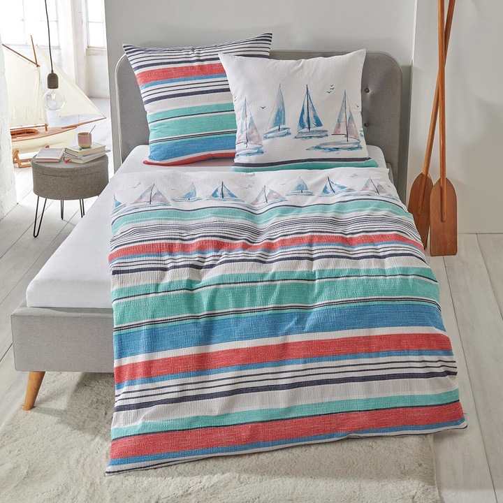 Immagine prodotto Traumschlaf Segelschiff (Set di biancheria da letto, 160x210 cm + 65x100 cm)