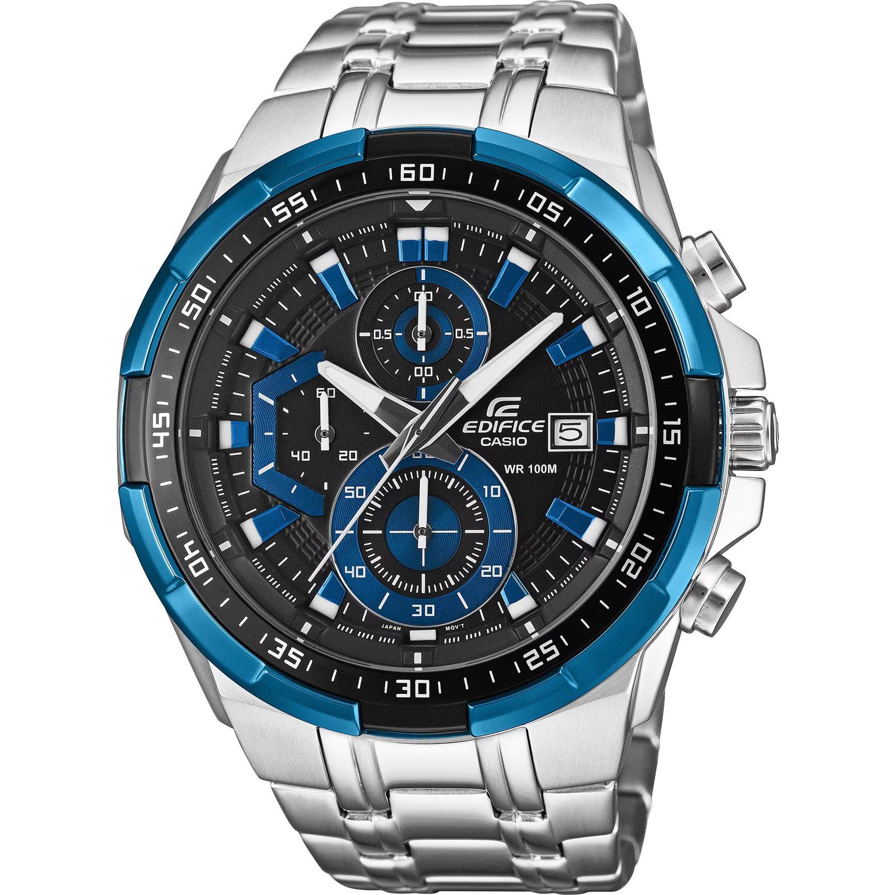 Casio Argento Orologio Da Polso, Edifice, (Cronografo)