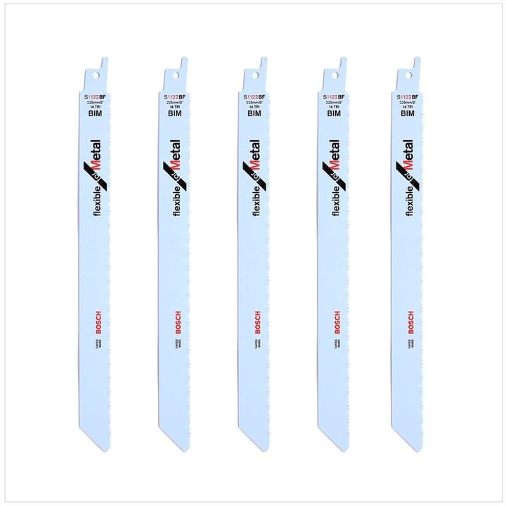 Produktbild Bosch Professional Zubehör Säbelsägeblatt S 1122 BF Flexible for Metal, 5er-Pack