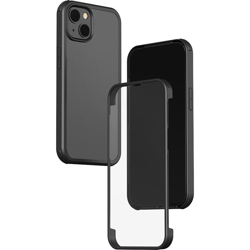 Mobilize 360 Glas-Schutzhülle (Apple iPhone 13 Pro), Smartphone Hülle, Schwarz