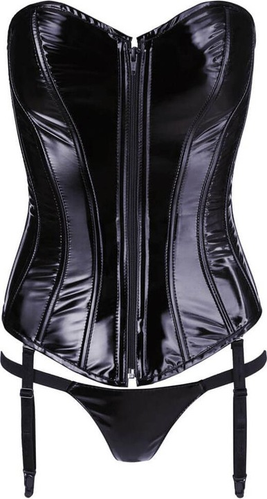 Actual product image Black Level Vinyl Corsage black 2XL (XXL)