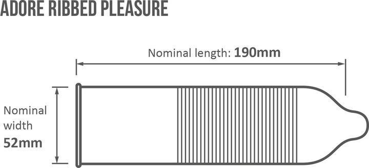 Actual product image Adore Ribbed Pleasure (144 pcs.)