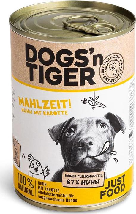 Vet's Kitchen Nassfutter Für Hunde – Huhn Mit Vollkornreis, 395g (10x Dosen), Hypoallergen & Gelenkfreundlich