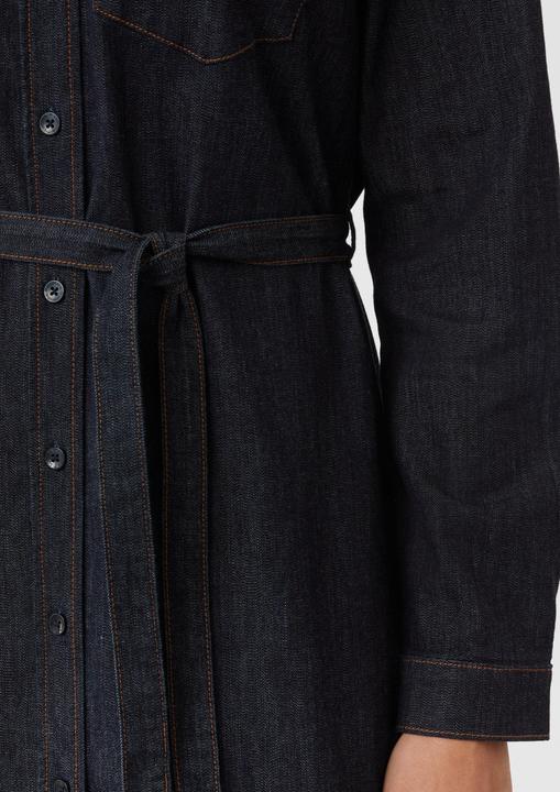 Image du produit Comma Kleid Leichtes Denimkleid in Midilänge mit Bindegürtel (36)