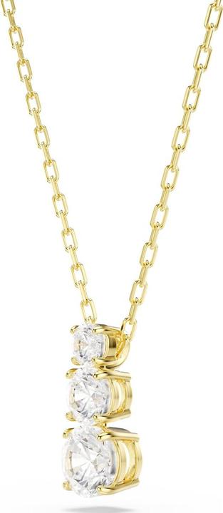 Immagine prodotto Swarovski Stilla Attract Halskette Rundschliff Weiss Goldlegierungsschicht (Metallo Swarovski, 38 - 45 cm)