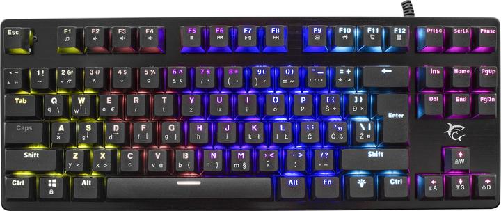 White Shark Mechanical Gaming Keyboard Spartan, OUTEMU BLUE Switch, LED Rainbow Light, US Layout (DE, Cable)