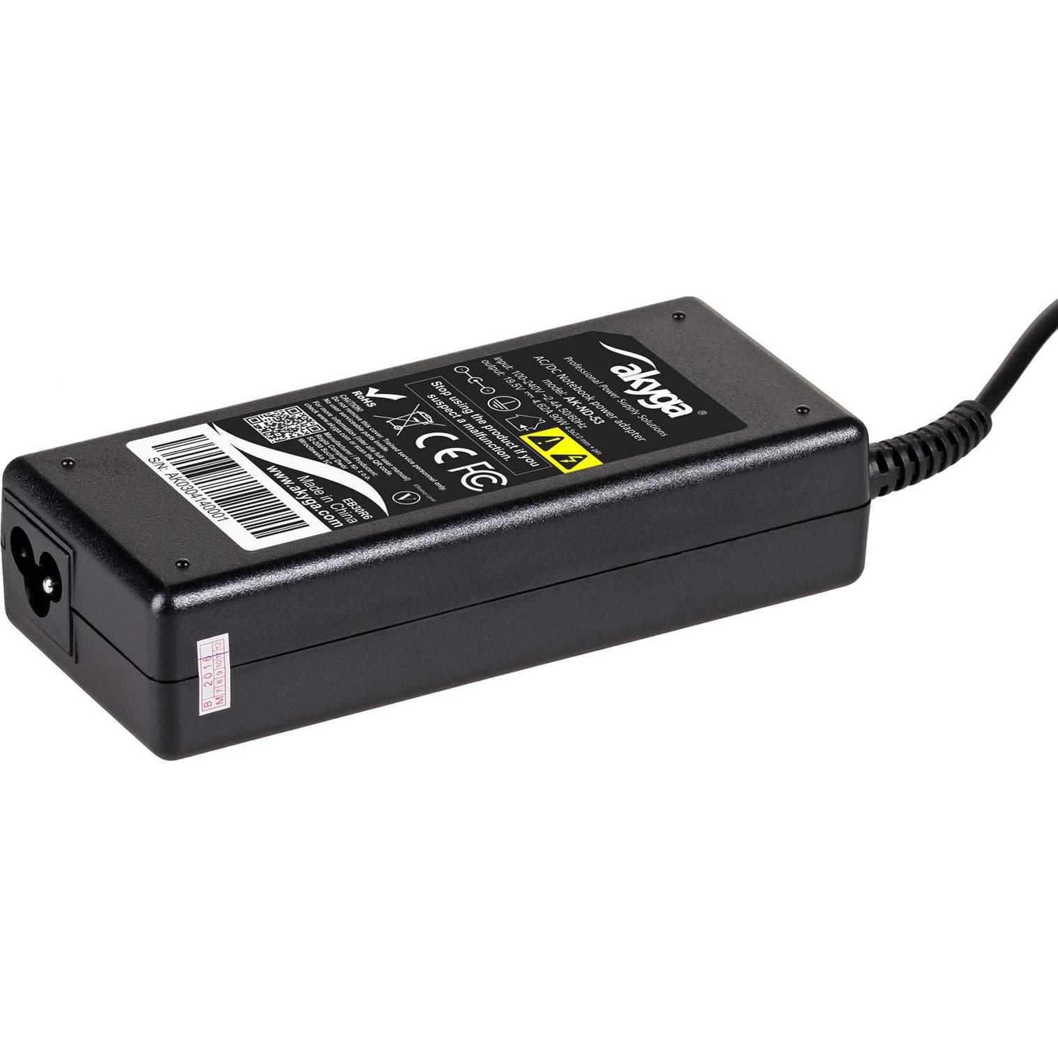 Thumbnail - Akyga AK-ND-53 - Notebook - Indoor - 100-250 V - 55 +/- 5 Hz - 90 W - 19.5 V (90 W), Notebook Netzteil, Schwarz