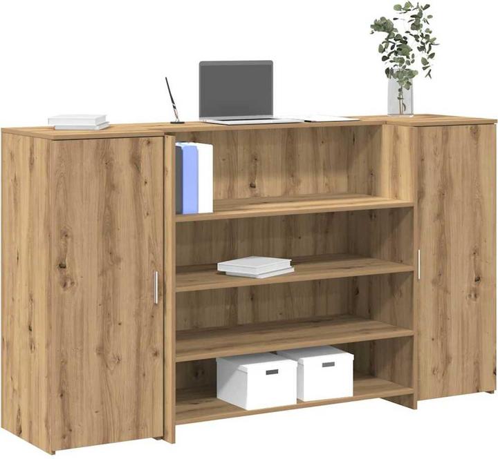 Produktbild vidaXL Empfangstheke Artisan-Eiche 180x50x103,5 cm Holzwerkstoff (50 x 180 x 103.50 cm)