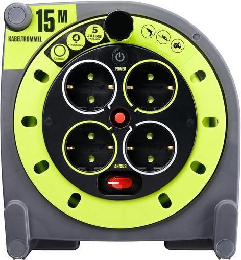 RS PRO Pro-XT case cable reel 4 Schuko 15m (15 m)