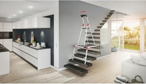 Image du produit Hailo TP1, Palier d'escalier, La solution innovante et sûre pour rénover et décorer votre cage d'escalier (Plate-forme de travail, 120 cm)