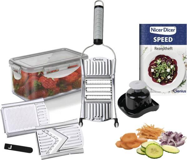 Immagine prodotto Nicer Dicer Speed, set da 9 pezzi, grigio-nero