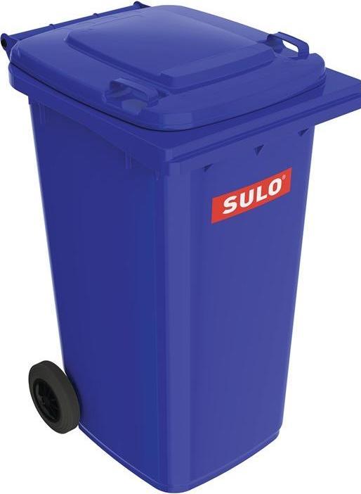 Produktbild SULO Müllgrossbehälter 240 l HDPE blau fahrbar, nach EN 840 (240 l)