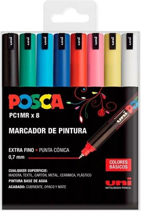 Actual product image Posca PC-1MR colourful brand set (8x)