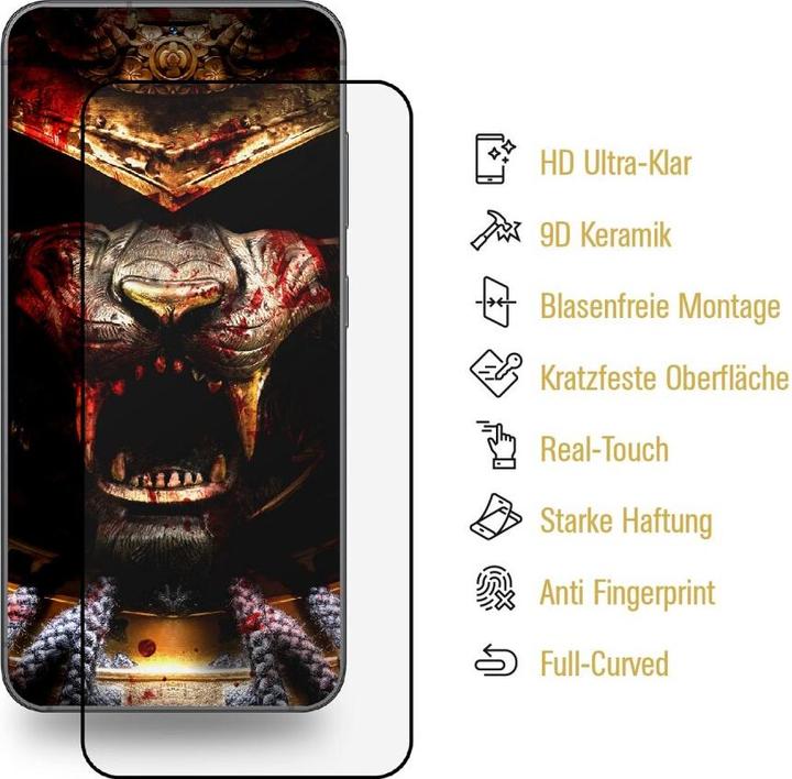 Produktbild Protectorking 2x Ceramic-Glass Full Cover HD Klar (2 Stück, Samsung Galaxy S21+)