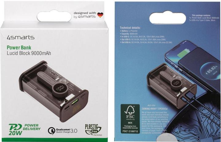 Actual product image 4smarts Lucid Block (9000 mAh, 22.50 W, 33.30 Wh)